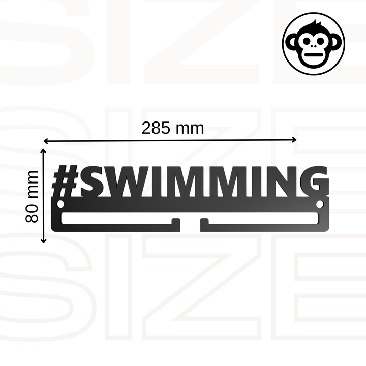 Swimming Medal Hanger Display Size
