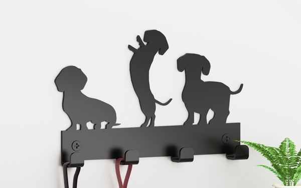 Dog Lead Holder - Dachshund Multi - Buy - Designchimps